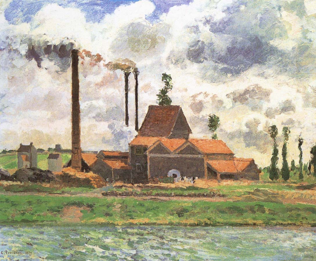 Camille Pissarro Shore plant